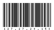 Codabar of 127.27.20.153