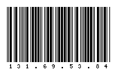 Codabar of 131.69.53.84