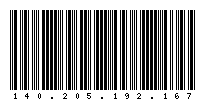 Codabar of 140.205.192.167