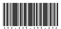 Codabar of 140.205.194.202