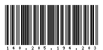 Codabar of 140.205.194.203