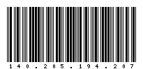 Codabar of 140.205.194.207