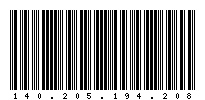 Codabar of 140.205.194.208