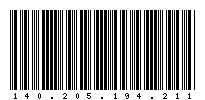 Codabar of 140.205.194.211