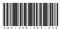 Codabar of 140.205.194.212