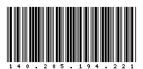 Codabar of 140.205.194.221