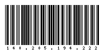 Codabar of 140.205.194.222