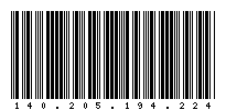 Codabar of 140.205.194.224