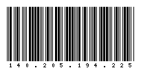 Codabar of 140.205.194.225