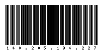 Codabar of 140.205.194.227