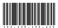 Codabar of 140.205.194.228