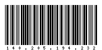 Codabar of 140.205.194.232