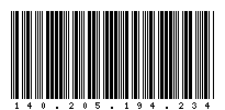 Codabar of 140.205.194.234