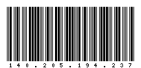 Codabar of 140.205.194.237