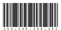 Codabar of 140.205.194.243