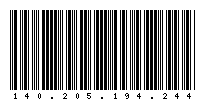 Codabar of 140.205.194.244