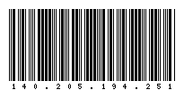 Codabar of 140.205.194.251