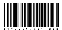 Codabar of 140.205.194.252