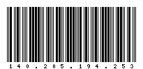 Codabar of 140.205.194.253