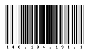 Codabar of 146.194.191.1