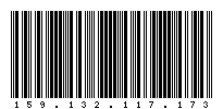 Codabar of 159.132.117.173