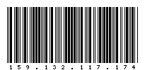 Codabar of 159.132.117.174