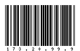 Codabar of 173.20.99.9