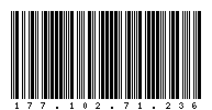 Codabar of 177.102.71.236