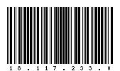 Codabar of 18.117.233.0