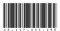 Codabar of 18.117.233.255