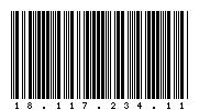 Codabar of 18.117.234.11