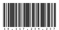 Codabar of 18.117.234.237