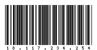 Codabar of 18.117.234.254