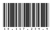 Codabar of 18.117.234.4