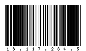 Codabar of 18.117.234.5