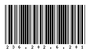 Codabar of 236.202.6.201