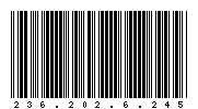 Codabar of 236.202.6.245