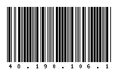 Codabar of 48.190.106.1