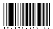 Codabar of 48.190.106.10