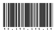 Codabar of 48.190.106.14