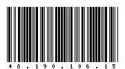 Codabar of 48.190.106.15