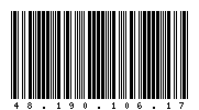 Codabar of 48.190.106.17