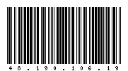 Codabar of 48.190.106.19