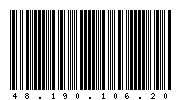 Codabar of 48.190.106.20