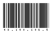 Codabar of 48.190.106.5