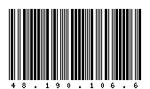 Codabar of 48.190.106.6