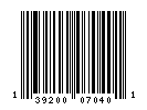 UPC-A of 139.70.40.21