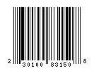 UPC-A of 230.83.150.18