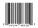 UPC-A of 230.83.151.0