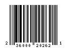 UPC-A of 236.202.6.201